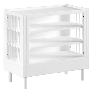 Dětská komoda s přebalovacím pultem, bukové dřevo, bílá 100x95x55 cm – Forrest Vipack