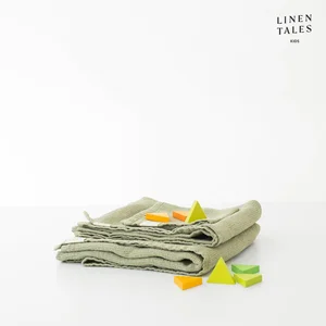 Dětská lněná osuška 45×90 cm – světle zelená (Linen Tales)