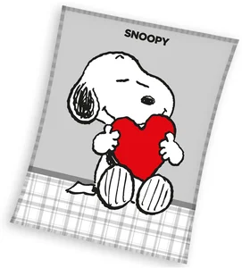 Dětská mikroplyšová deka Snoopy Love 150x200 cm