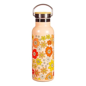 Dětská nerezová lahev 500 ml s floral motivem