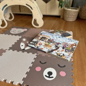 Dětská podlaha Minideckfloor 9 dílů - zvířátka a pastelové odstíny
