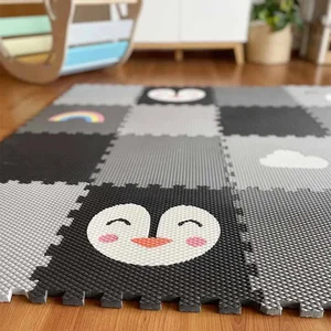 Dětská podlaha Minideckfloor Tučňáci a zvířátka 16 dílů