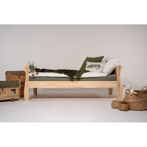 Dětská postel 70×140 cm z borovicového dřeva, přírodní Roma – Adeko