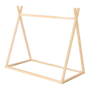 Dětská postel s domečkem 70x140 cm přírodní dřevo