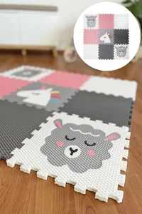 Dětská puzzle podlaha 9 dílů s motivy zvířátek a postaviček