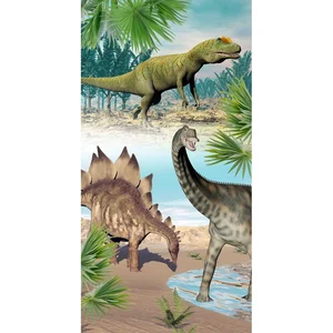 Dětská sametová plážová osuška 75×150 cm Dino Good Morning