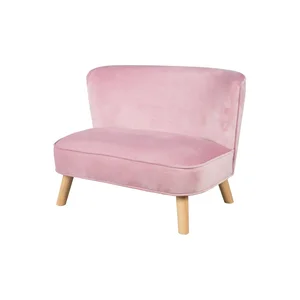 Dětská sametová pohovka 70 cm v růžové