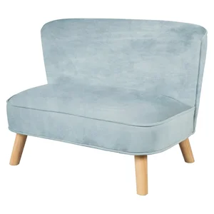 Dětská sametová pohovka Lil Sofa 70 cm – světle modrá, Roba