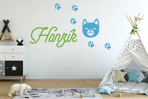 Dětská samolepka Pejsek s jménem pro chlapce