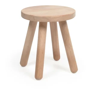 Dětská stolička Dilcia – kaučukové dřevo, Ø24 cm