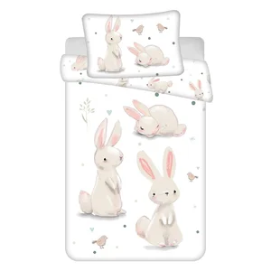 Dětské bavlněné povlečení Bunnies 100x135 cm