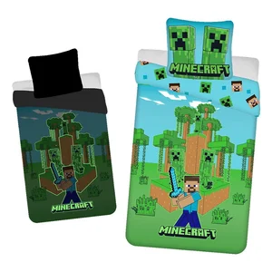 Dětské bavlněné povlečení Minecraft Jungle Fight 140x200 cm, Jerry Fabrics