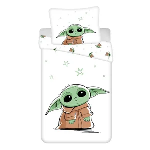 Dětské bavlněné povlečení Star Wars Baby Yoda 140×200 cm