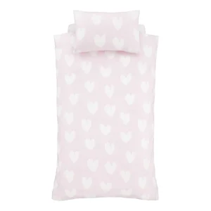 Dětské flanelové povlečení Hearts 200×200 cm, Catherine Lansfield, růžové