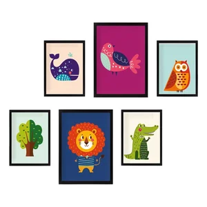 Dětské obrázky Animals 6 ks