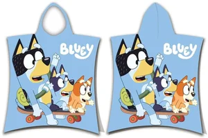 Dětské pončo osuška Bluey s kapucí