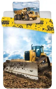 Dětské povlečení Buldozer a sklápěčka 100% bavlna 40x60/135x100 cm