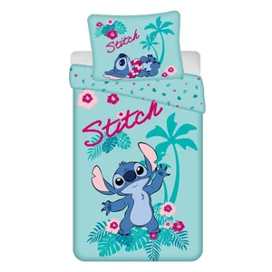 Dětské povlečení Lilo a Stitch Hawaii, modré, 140x200 cm, bavlna