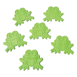 Dětské protiskluzové podložky do vany Grenouilles – 6 ks, 9×8 cm