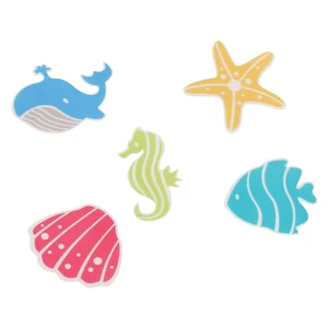 Dětské protiskluzové podložky do vany, sada 5 ks 12×12 cm Waterworld Spirella