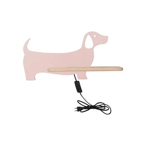 Dětské růžové svítidlo Dog