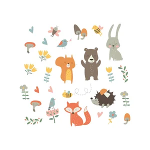 Dětské samolepky Ambiance zvířátka Scandinavian