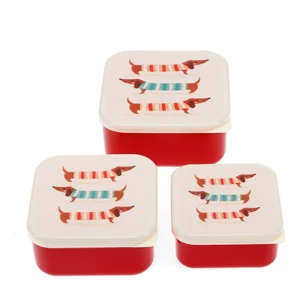 Dětské svačinové boxy Sausage Dog, sada 3 ks – Rex London