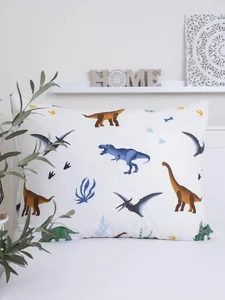 Dětský bavlněný povlak na polštář Dinosauři 70x90 cm