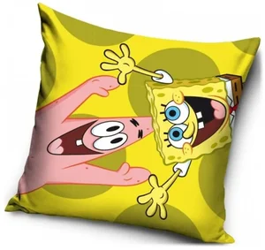 Dětský dekorativní polštář SpongeBob a Patrick 40x40 cm