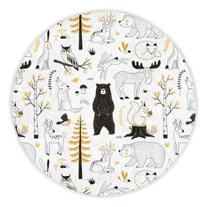 Dětský koberec Comfort 80 cm – žluto-bílý