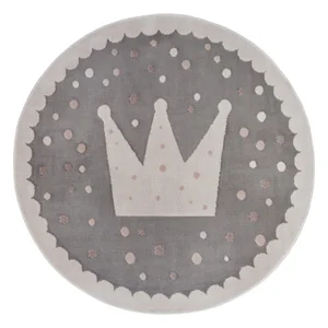 Dětský koberec Crown 100 cm šedý