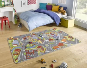 Dětský koberec Play 102379, šedý, 140×200 cm