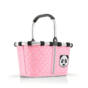 Dětský košík Carrybag XS Panda tečkovaný růžový