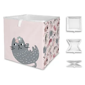 Dětský látkový úložný box Meow Meow