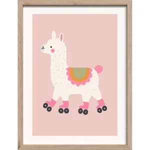 Dětský obrázek Roller Llama 30×40 cm