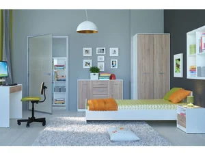 Dětský pokoj MARIONET – bílá/dub sonoma