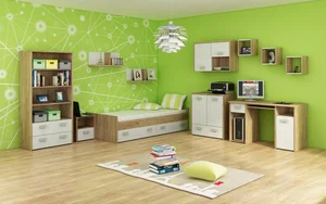 Dětský pokoj NELLORE III – craft zlatý/bílý, 5 let záruka