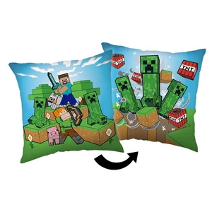 Dětský polštářek Minecraft Creeper Rush 40×40 cm