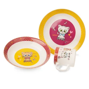 Dětský porcelánový jídelní set Orion Kittens