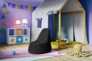 Dětský taburet BLOKHIN 03 – černý potah