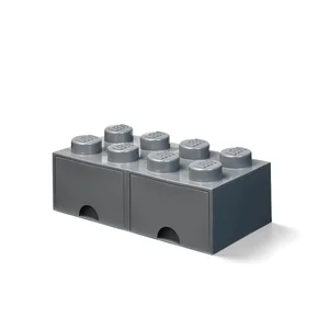 Dětský tmavě šedý úložný box LEGO® se 2 zásuvkami