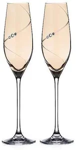 Diamante Silhouette Amber Sklenice na sekt 210 ml, 2 ks