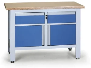 Dílenský pracovní stůl EXPERT s úložnými prostory 1200x600 mm