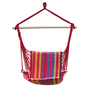 Dimenza DALIAN – červená pruhovaná zahradní houpačka