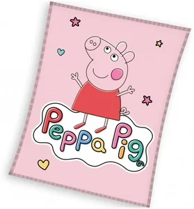 Dívčí coral fleece deka Peppa Pig Prasátko Pepa 110x140 cm