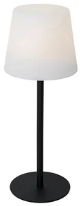 Dobíjecí černá stolní LED lampa Jude s stmívačem