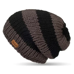 DOKE Stripes Beanie - Ručně pletená čepice
