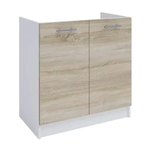 Dolní dřezová skříňka FABIANA S-80ZL dub sonoma/bílá