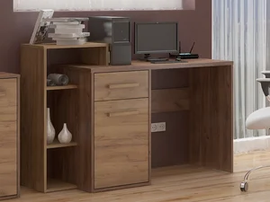 Dorinda levý psací stůl craft tobaco / craft zlatý (5 let záruka)