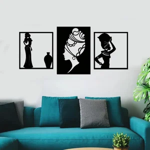 Dřevěná africká dekorace na zeď 120x56 cm